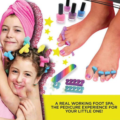 Foot Spa Sets for Girls Ages 7-12 with Nail Kit for Kids - DIY Manicure and Pedicure Set with Foot Care Kit Perfect for Sleepovers and Slumber Party. Helps Develop Self-Care and Creativity - Image 7