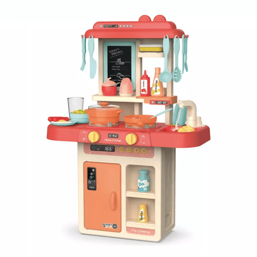 Big Size Portable Suitcase Shape Musical Kitchen Set Toy For Kids With Light And Accessories (008-58),Plastic, Multicolor (Pack Of 1) - Image 6