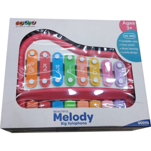 2 in 1 Baby Piano Xylophone Toy for Toddlers 1-3 Years Old, 8 Multicolored Key Keyboard Xylophone Piano, Preschool Educational Musical Learning Instruments Toy for Baby Kids Girls Boys | XYLOPHONE 1502 - Image 2