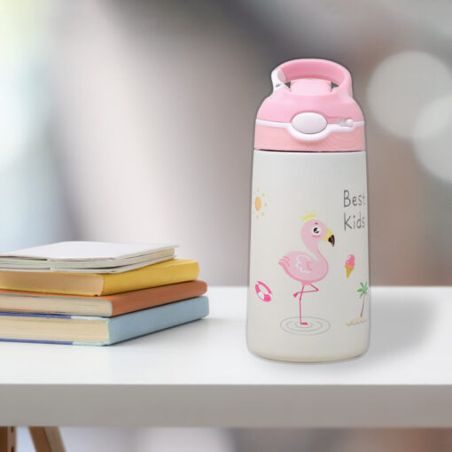 Starface By StarAndDaisy Kids Water Bottle, NON-Toxic Leak Proof Thermoses Stainless Steel BPA Free Insulated Water Flask with hanging buckle (Best Kids | Pink)