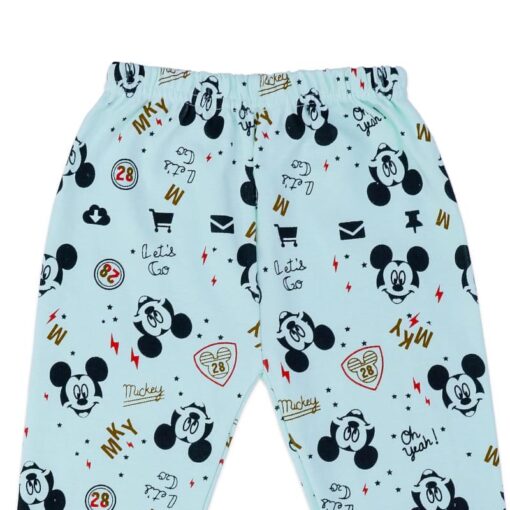 Mickey Mouse printed Night Suit Wear Green - Image 2