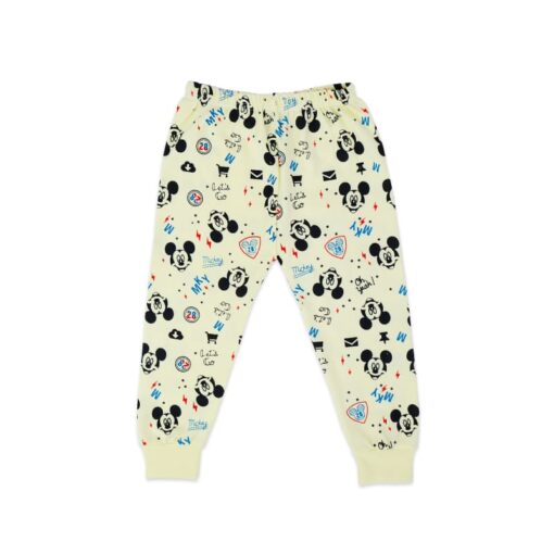Mickey Mouse printed Night Suit Wear Yellow - Image 3