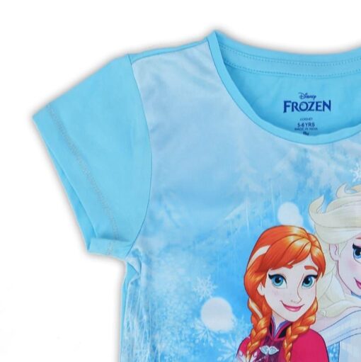 Disney Frozen Printed T-shirt 100% COTTON for kids from 2years to 6years (Blue) - Image 4
