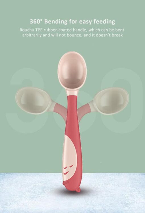 StarAndDaisy Baby Cultery Set Non SLip and Easy To Grip, Ergonomic Design BPA Free set of two (Red) - Image 9