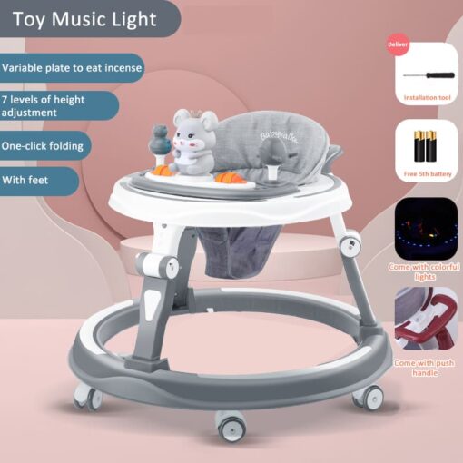 [Refurbished] StarAndDaisy multifunctional intelligent early education baby walker with Toy tray (Blue) - Image 14