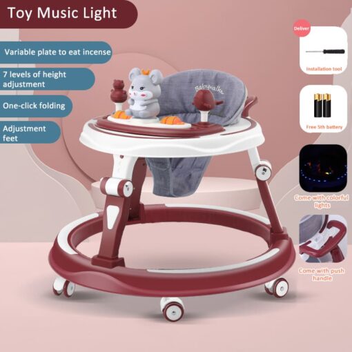 [Refurbished] StarAndDaisy multifunctional intelligent early education baby walker with Toy tray (Blue) - Image 5