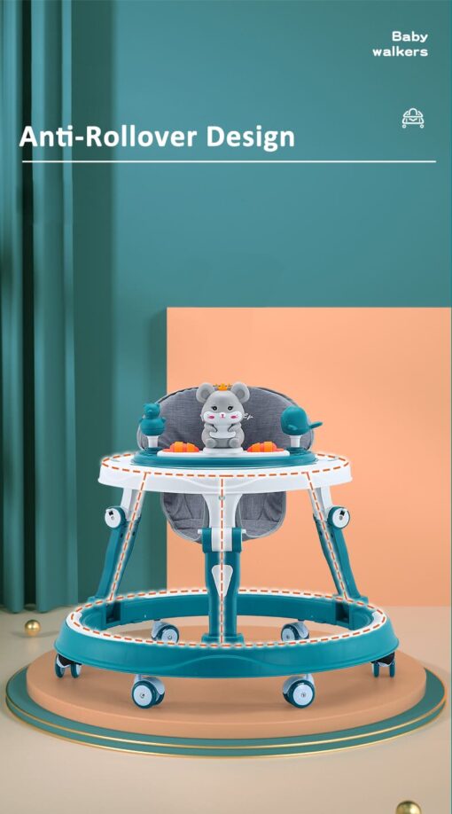 [Refurbished] StarAndDaisy multifunctional intelligent early education baby walker with Toy tray (Blue) - Image 10