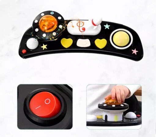 [Refurbished] StarAndDaisy Premium Multifunctional Walker with Toy Tray (Black) - Image 12