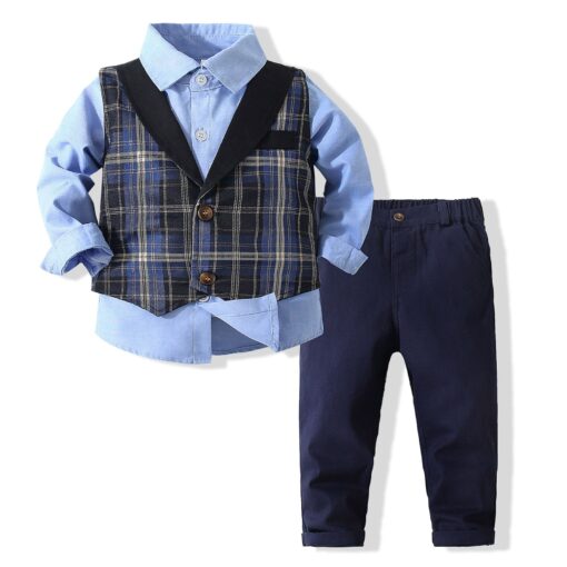 StarAndDaisy Boys Party Dresses Premium Serires (Light Blue & Robin Egg Blue| tzd3476) - Image 11