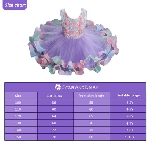StarAndDaisy Girls Party Dresses Premium Serires (purple| 2037) - Image 4