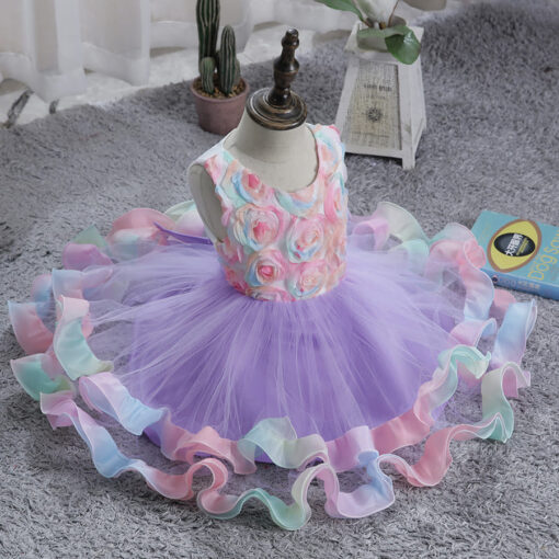 StarAndDaisy Girls Party Dresses Premium Serires (purple| 2037) - Image 3