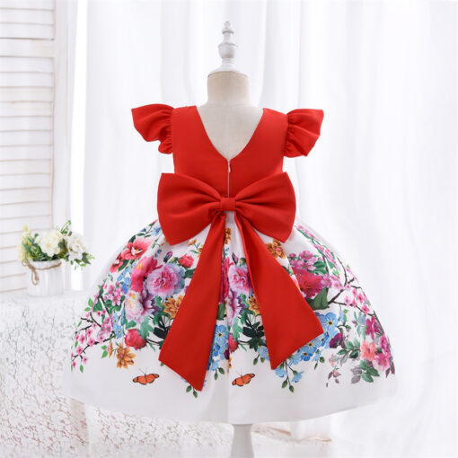 StarAndDaisy Girls Party Dresses Premium Serires (Red white| SA01) - Image 5