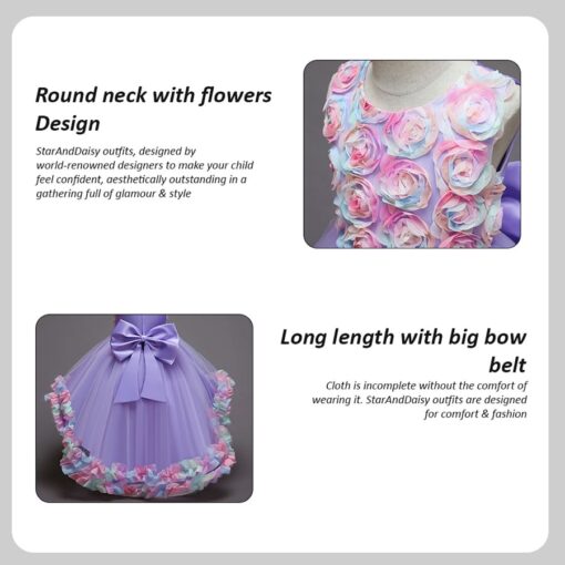 StarAndDaisy Girls Party Dresses Premium Serires (purple| 2039) - Image 3