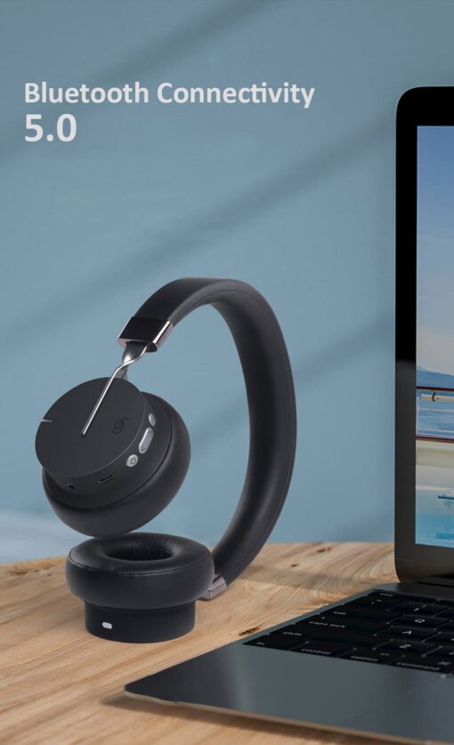 StarAndDaisy Denver High Quality Wireless Bluetooth Noise Cancelling Stereo Headset Comfortable Over-ear Headphone (Classic Black) - Image 6