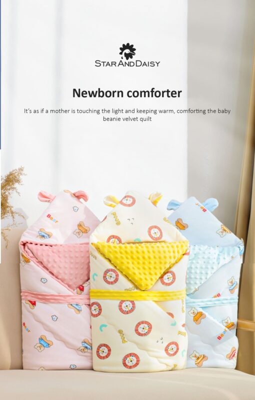 StarAndDaisy Baby Breathable Blanket with Teddy Bear print (yellow) - Image 9