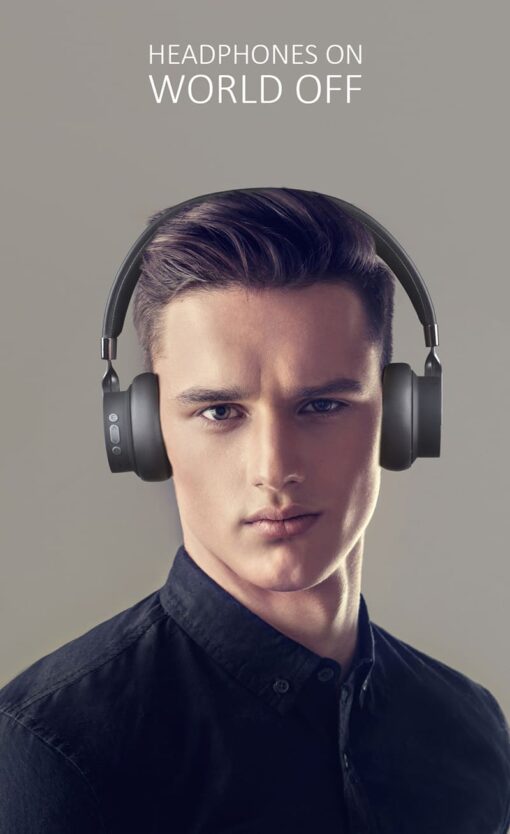 StarAndDaisy Denver High Quality Wireless Bluetooth Noise Cancelling Stereo Headset Comfortable Over-ear Headphone (Classic Black) - Image 7