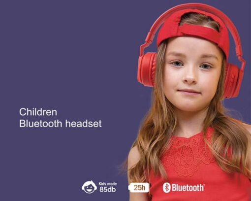 StarAndDaisy Rome Kids Safe Noise Control Bluetooth Headphones that can be used in wireless (Bluetooth) and wired modes (3.5mm auxiliary jack cable) Lively Red - Image 9