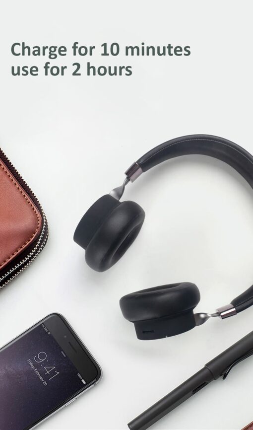StarAndDaisy Denver High Quality Wireless Bluetooth Noise Cancelling Stereo Headset Comfortable Over-ear Headphone (Classic Black) - Image 10
