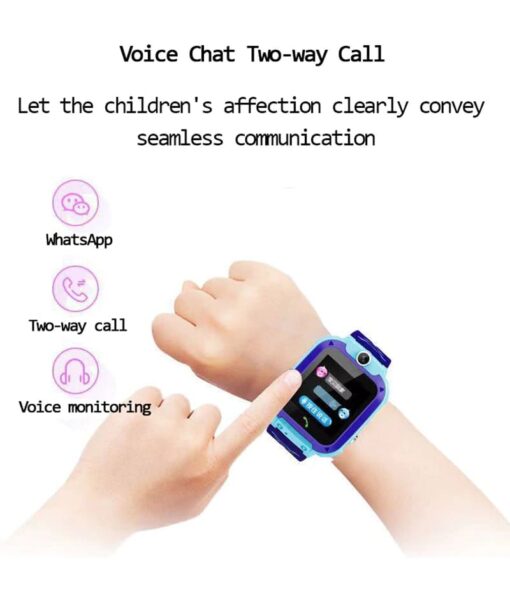 StarAndDaisy Kids Waterproof Smart Watch, AGPS Tracker Phone SOS Anti-Lost Alarm Sim Card Slot Touch Screen Voice Chat Smartwatch for Children Girls Boys (Blue) - Image 32