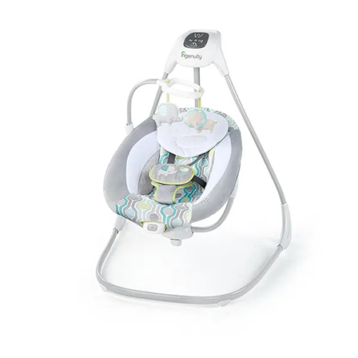 StarAndDaisy International Baby Rockers Swings Series with Swing functionality for Infants, Soothing Cradle Swing Comfort Electric Baby Chair with Toys Music, Soft Fabric Material With Light & Rotatable Toys with Two Ways Swing (upto 24 month babys) - Image 3