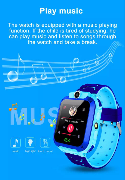 StarAndDaisy Kids Waterproof Smart Watch, AGPS Tracker Phone SOS Anti-Lost Alarm Sim Card Slot Touch Screen Voice Chat Smartwatch for Children Girls Boys (Blue) - Image 6