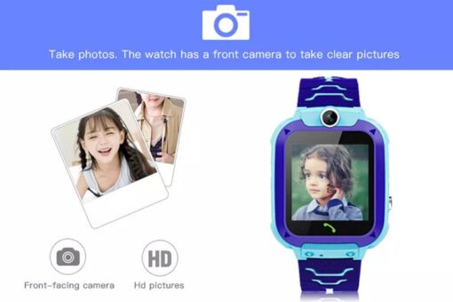 StarAndDaisy Kids Waterproof Smart Watch, AGPS Tracker Phone SOS Anti-Lost Alarm Sim Card Slot Touch Screen Voice Chat Smartwatch for Children Girls Boys (Blue) - Image 8