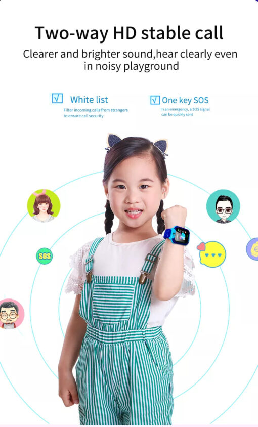 StarAndDaisy Kids Waterproof Smart Watch, AGPS Tracker Phone SOS Anti-Lost Alarm Sim Card Slot Touch Screen Voice Chat Smartwatch for Children Girls Boys (Blue) - Image 17