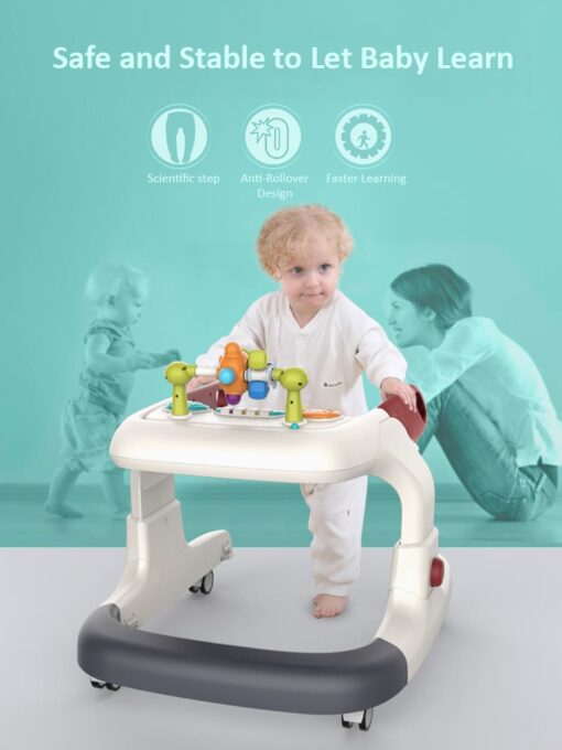 [Refurbished] StarAndDaisy Colossal Ultra-Premium Baby walker for newborn / musical toy tray for newborn babies, Anti-O-Shaped Leg, Anti-Fall wide support frame and Adjustable height - Image 7
