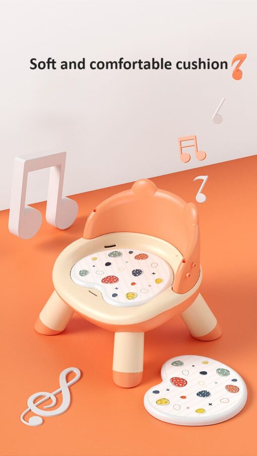 StarAndDaisy 2 in 1 Feeding Chair & Booster Seat with Detachable Dining Food Tray - 3 Point Safety Harness (Orange) - Image 4
