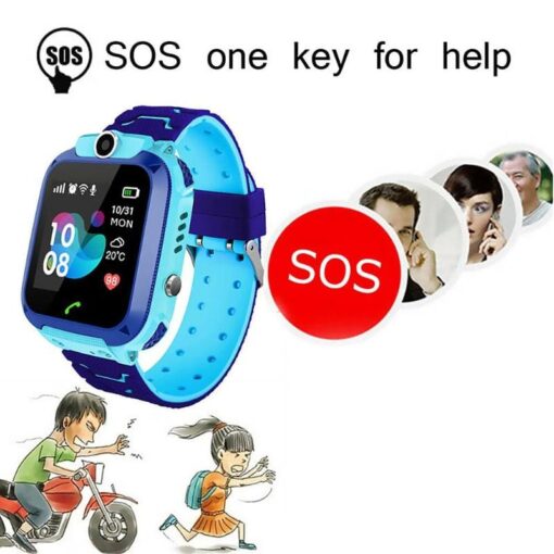 StarAndDaisy Kids Waterproof Smart Watch, AGPS Tracker Phone SOS Anti-Lost Alarm Sim Card Slot Touch Screen Voice Chat Smartwatch for Children Girls Boys (Blue) - Image 26