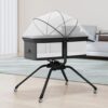 StarAndDaisy Malin 3in1 Crib Cradle, Travel cot for Babies with a Mattress from 0 to 9 kg, Foldable, Patented Rocking, Quick Assembly, Travel Bag & Mosquito net Included, Ultra Light (Black)
