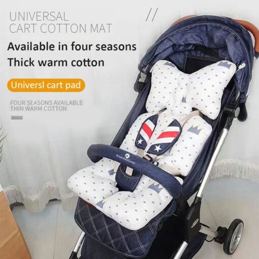 StarAndDaisy Baby Stroller Cushion All Seasons Pure Cotton Cushion Outdoor Travel Picnic Cushion (Horse Print) - Image 3