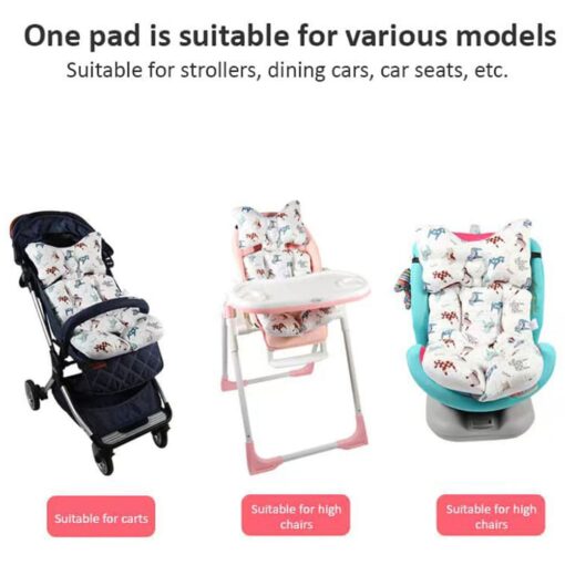 StarAndDaisy Baby Stroller Cushion All Seasons Pure Cotton Cushion Outdoor Travel Picnic Cushion (Horse Print) - Image 5