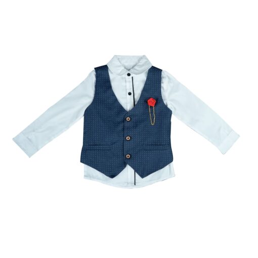 StarAndDaisy Boys Party Dresses Premium Serires (white & Blue) - Image 2