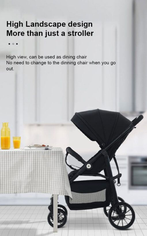 StarAndDaisy Premium Ultra-max Baby Stroller with Five-point Seat Belt & Anti-Shock Absorbers (Graffti Black) - Image 15