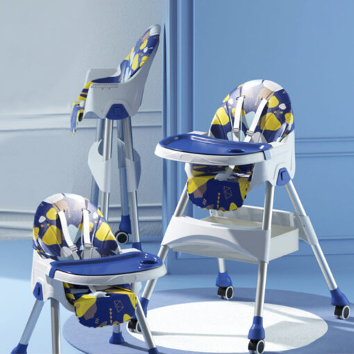 StarAndDaisy Portable 2-in-1 Table Talk High Chair for Baby - Compact Booster Seat for Kids with Adjustable Heights - Blue