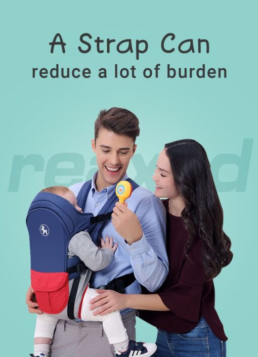 Baby Deer 4 in 1 Multipurpose Strong Baby Carrier with Coushion Padding for Baby Comfort Front Carry Facing in and Out, Back Carry, Feeding Position (Blue & Pink) - Image 4