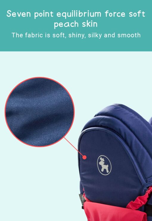 Baby Deer 4 in 1 Multipurpose Strong Baby Carrier with Coushion Padding for Baby Comfort Front Carry Facing in and Out, Back Carry, Feeding Position (Blue & Pink) - Image 12