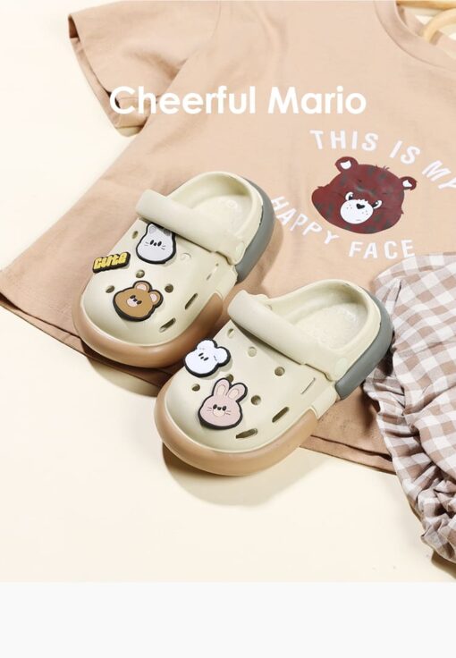 Kids's Sandals & Slippers Non-Slip Beach Shoes For Girls & Boys Summer Sandals Home Children's Shoes (Brown Grey | 7702) - Image 4