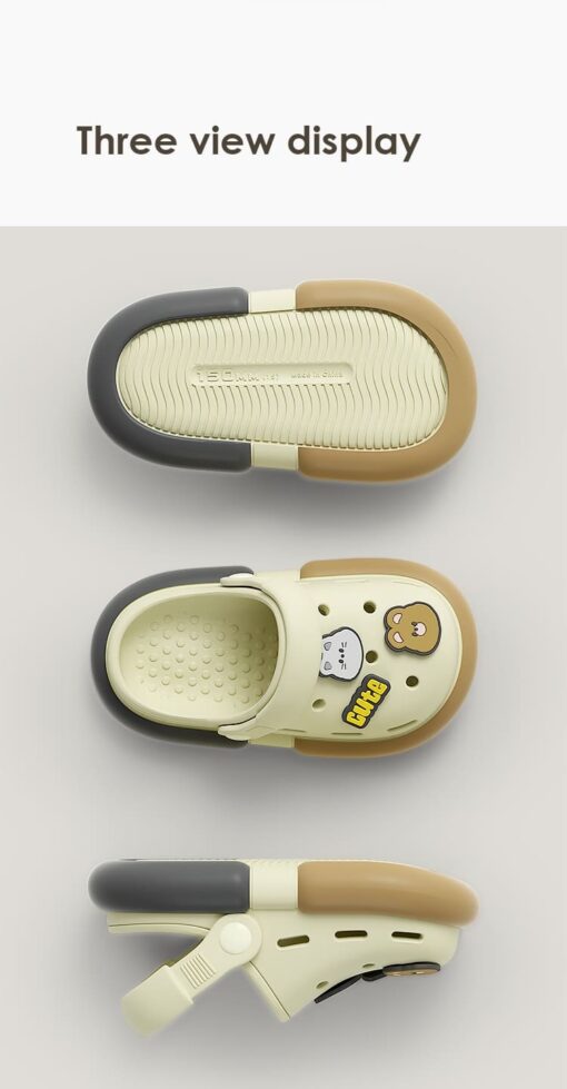 Kids's Sandals & Slippers Non-Slip Beach Shoes For Girls & Boys Summer Sandals Home Children's Shoes (Brown Grey | 7702) - Image 15