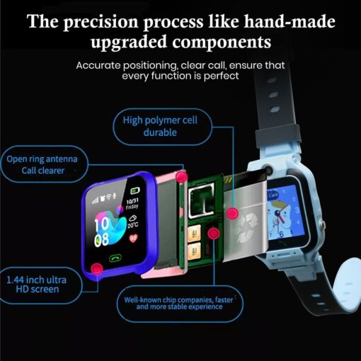 StarAndDaisy Kids Smart Watch Waterproof, AGPS Tracker Phone SOS Anti-Lost Alarm Sim Card Slot Touch Screen Voice Chat Smartwatch for Children Girls Boys - Image 5