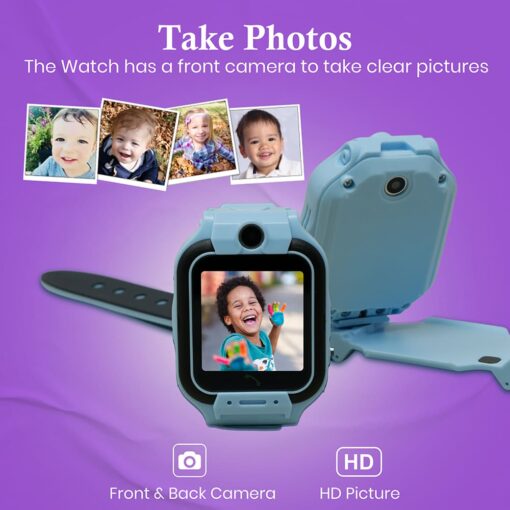 StarAndDaisy Kids Smart Watch Waterproof, AGPS Tracker Phone SOS Anti-Lost Alarm Sim Card Slot Touch Screen Voice Chat Smartwatch for Children Girls Boys - Image 9