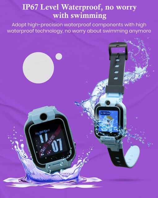 StarAndDaisy Kids Smart Watch Waterproof, AGPS Tracker Phone SOS Anti-Lost Alarm Sim Card Slot Touch Screen Voice Chat Smartwatch for Children Girls Boys - Image 10