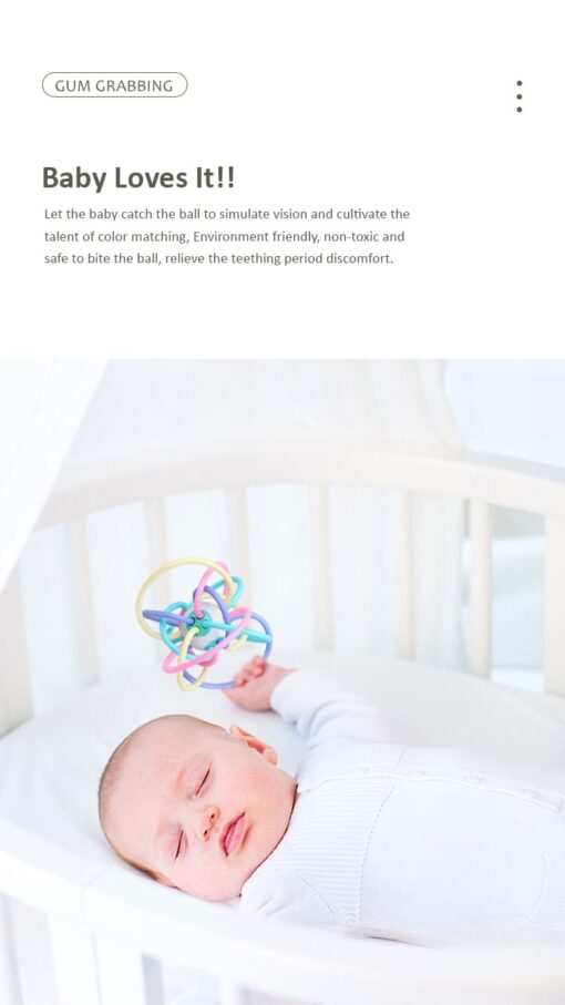 StarAndDaisy Silicone Baby Teether Ball For Age Upto 0-3 Years Kids - Image 10