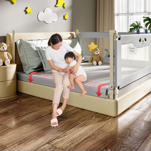 StarAndDaisy Baby Bed Guardrails - Bed Safety Rail - Heightened Bed Guardrail- with Lift for Newborn to 12 years - 1.5m, Pack of 1 - Image 3