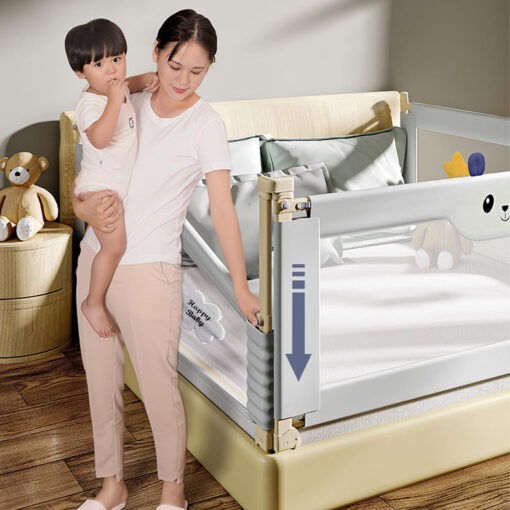 StarAndDaisy Baby Bed Guardrails - Bed Safety Rail - Heightened Bed Guardrail- with Lift for Newborn to 12 years - 1.5m, Pack of 1 - Image 4