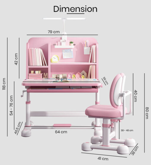 [Refurbished] StarAndDaisy Smart Study Table with Chair for Kids and Students with Bookshelves, Storage and Height Adjustment (Blue | M8) - Image 13