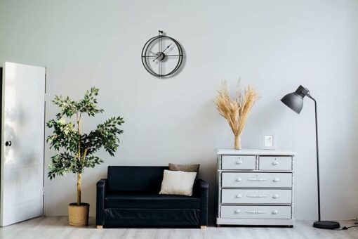 SND Premium Wall Clock with Modern Look for Dining Room, Lobby & Bedroom - Black, Size : 50cm - Image 4