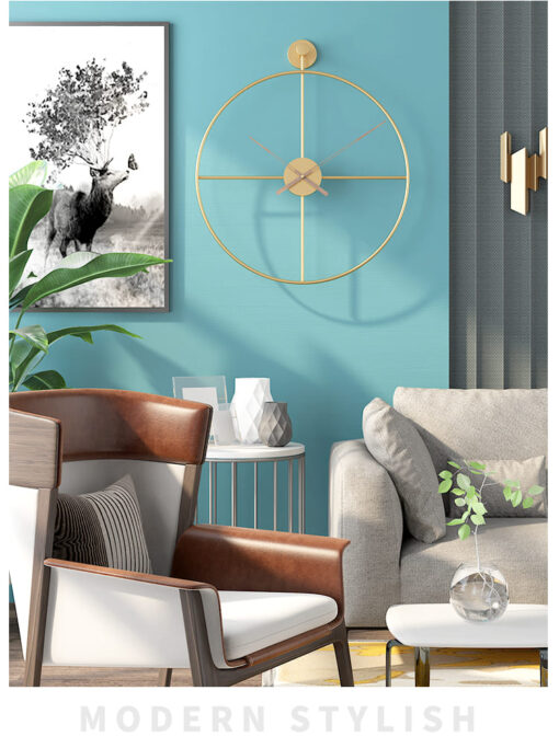 SND Premium Wall Clock with Modern Look for Dining Room, Lobby & Bedroom - Black, Size : 50cm - Image 2