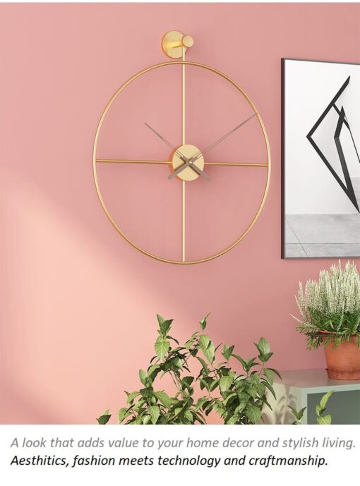 SND Premium Wall Clock with Modern Look for Dining Room, Lobby & Bedroom - Black, Size : 50cm - Image 3
